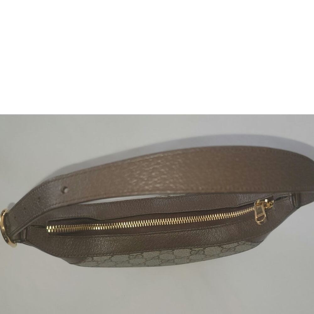 Gucci Ophidia Mini Bag Signature Beige GG Canvas Brown Leather Green & Red Web - Picture 9 of 11